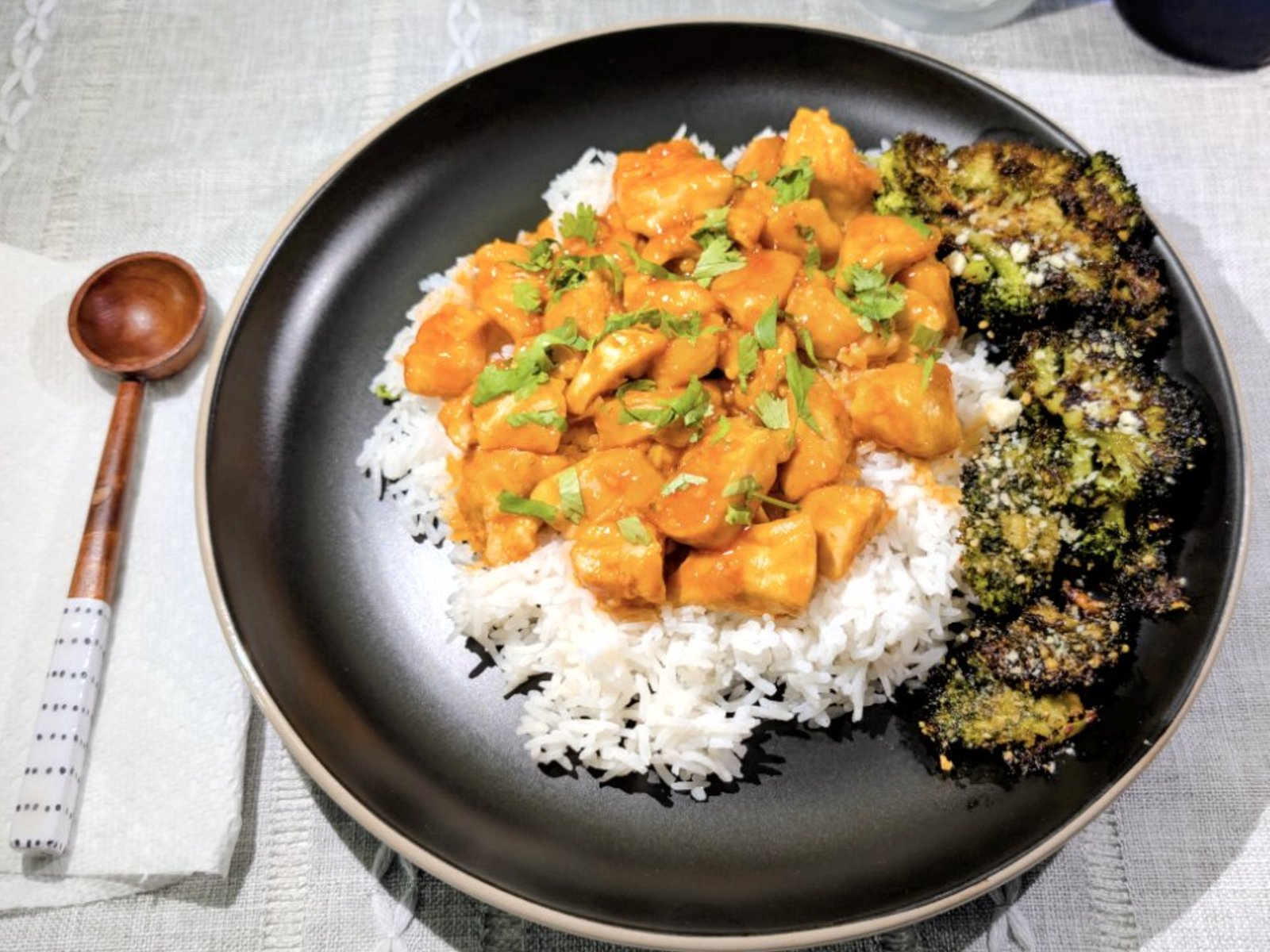 Volcano Chicken with Parmesan Broccoli