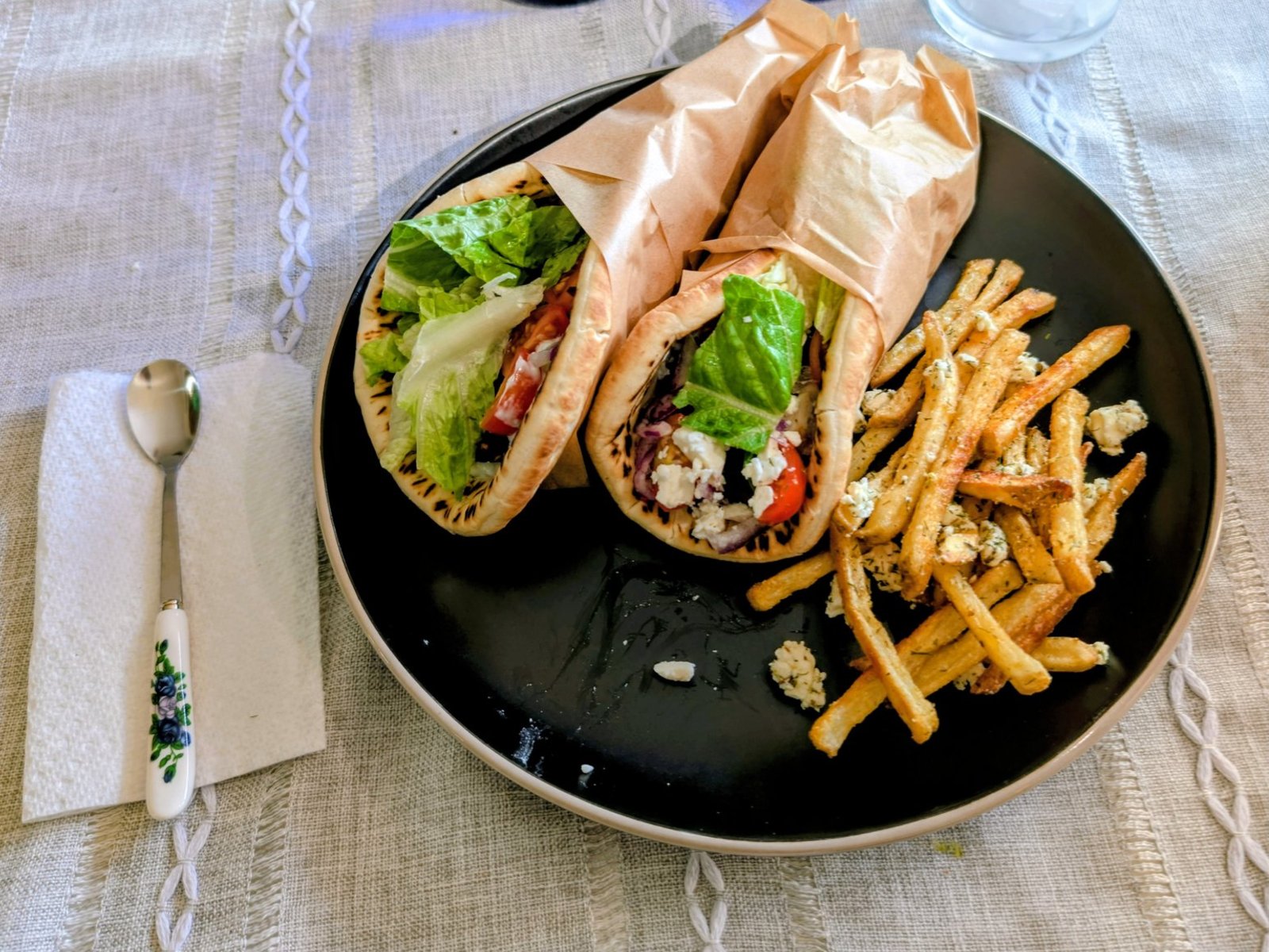 Beef Kebab Gyros with Greek Fries